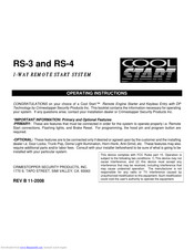 Crimestopper COOL START RS-3 Operating Instructions Manual