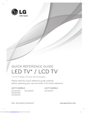 LG 42LQ640H Quick Reference Manual