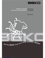 Beko DC 7110 Installation And Operating Instructions Manual