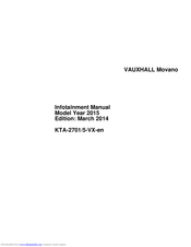 Vauxhall R15 BT Infotainment Manual