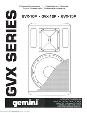 Gemini GVX-10P Operation Manual