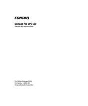 Compaq Pro UPS 500 Operation And Reference Manual