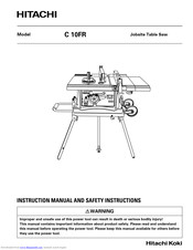Hitachi C 10FR Instruction Manual And Safety Instructions