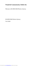Huawei E960 HSDPA User Manual