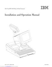 IBM 4613 SurePOS 100 Installation And Operation Manual