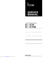 Icom IC-F21S Service Manual