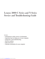 Lenovo 3000 C Series Service And Troubleshooting Manual