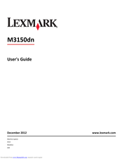 Lexmark M3150dn User Manual