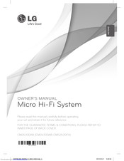 LG CMS2630FH Owner's Manual