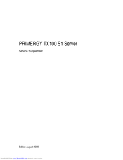 Fujitsu PRIMERGY TX100 S1 Service Supplement Manual