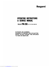 Ikegami PM-206 Operating Instructions & Service Manual