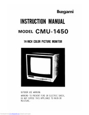 Ikegami CMU-1450 Instruction Manual
