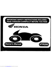 Honda VTR250 Owner's Manual