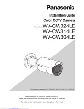 Panasonic WV-CW314LE Installation Manual