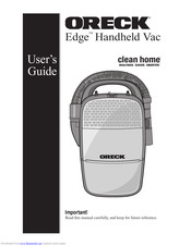 Oreck Edge User Manual