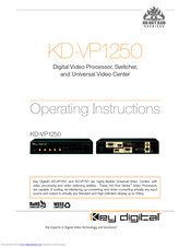 Key Digital KD-VP1250 Operating Instructions Manual