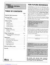 Maytag CRG7500A Manual
