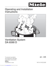 Miele DA 6590 D Operating And Installation Instructions