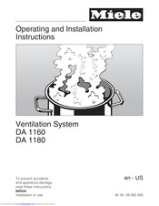 Miele DA1180 Operating And Installation Instructions