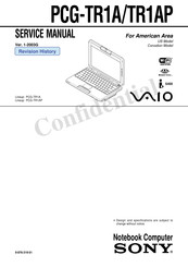 Sony PCG-TR1AP VAIO Service Manual