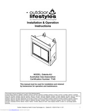 Outdoor Lifestyles DAKOTA-AU Installation & Operation Instructions