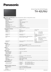Panasonic TH-42LF6U Product Specification