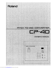 Roland CP-40 Owner's Manual