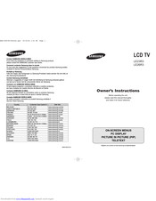 Samsung LE23R3 Owner's Instructions Manual