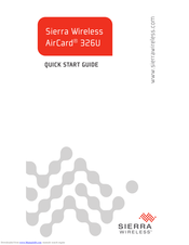 Sierra Wireless AirCard 326U Quick Start Manual
