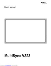 NEC MultiSync V323 User Manual