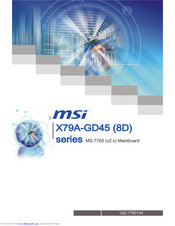 MSI X79A-GD45 (8D) series User Manual