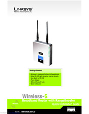 Linksys WRT54GR - Wireless-G Broadband Router Quick Installation Manual