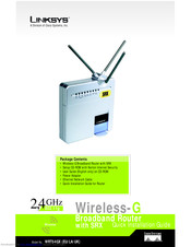 Linksys WRT54GX - Wireless-G Broadband Router Quick Installation Manual