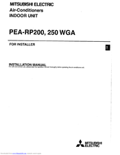 Mitsubishi PEA-RP200 WGA Installation Manual