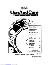 Whirlpool RF366PXY Use And Care Manual