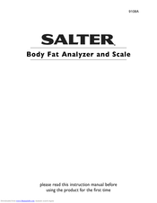 Salter 9108 BMI Scale Instruction Manual