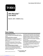 Toro 22in Recycler Parts Catalog