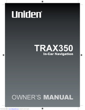 Uniden TRAX350 Owner's Manual