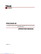 True PRECISION 8i Operation Manual