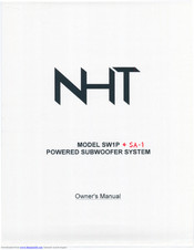 NHT SW1P Owner's Manual