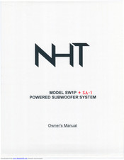 NHT SA-1 Owner's Manual