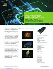 Nvidia TESLA C2075 Quick Manual