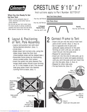 Coleman CRESTLINE 9’10”x7’ Instructions Apply