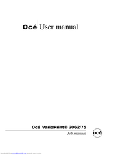 Oce VarioPrint 2062 NC User Manual