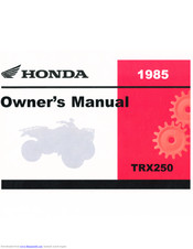Honda 1985 Four Trax 250 Owner's Manual