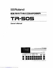 Roland Rhythm Composer TR-505 Owner's Manual