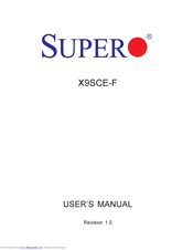 Supero X9SCE-F User Manual