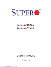 Supero X8SAX User Manual