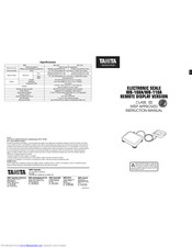 Tanita WB-110A Instruction Manual