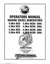 Westerbeke 5.0KW BCD Operator's Manual